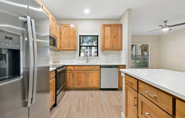 Well Equipped Kitchen at The Canyons Apartments, Fort Worth, TX, 76116