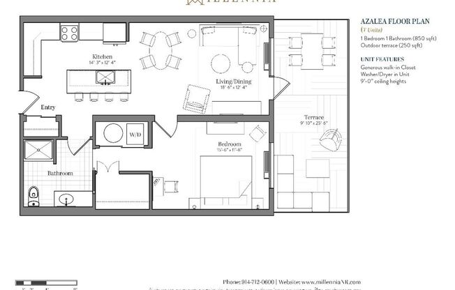 1 bed, 1 bath, 850 sqft, $2,720