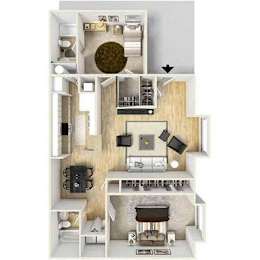 2 beds, 2 baths, 1,264 sqft, $1,685