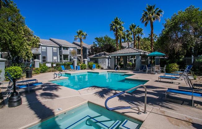 our apartments showcase a swimming pool