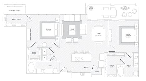 2 beds, 2 baths, 1,385 sqft, $2,499