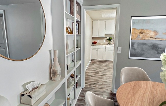 Conveniently located off the kitchen, this inviting dining space is filled with natural light and perfect for daily dining.