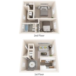 2 beds, 1 bath, 980 sqft, $1,829