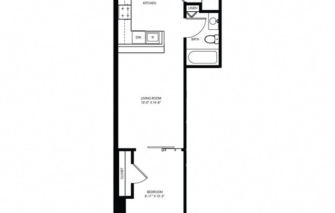 1 bed, 1 bath, 789 sqft, $1,207