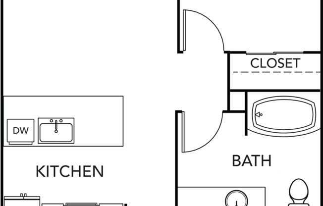 1 bed, 1 bath, 666 sqft, $1,995, Unit 340