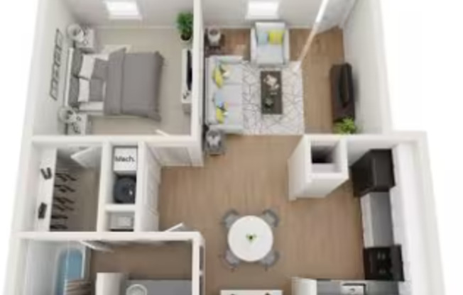 1 bed, 1 bath, 612 sqft, $975