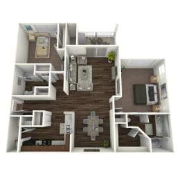 2 beds, 2 baths, 1,100 sqft, $1,395
