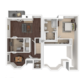 1 bed, 1.5 baths, 1,068 sqft, $1,765
