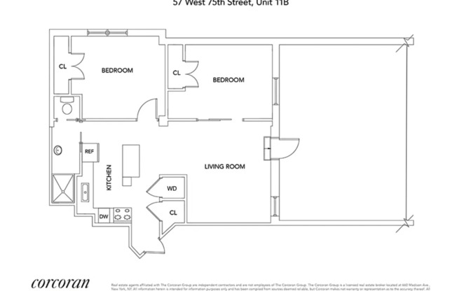 2 beds, 1 bath, 956 sqft, $10,000, Unit 11B