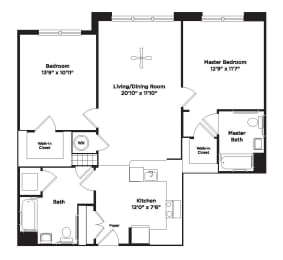 2 beds, 2 baths, 1,028 sqft, $2,907