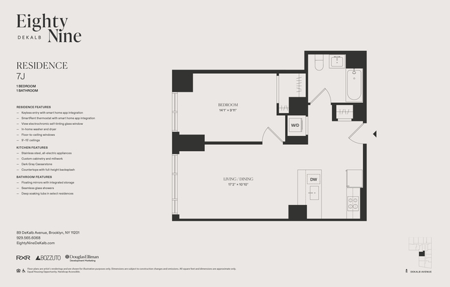 1 bed, 1 bath, $4,799, Unit 7J