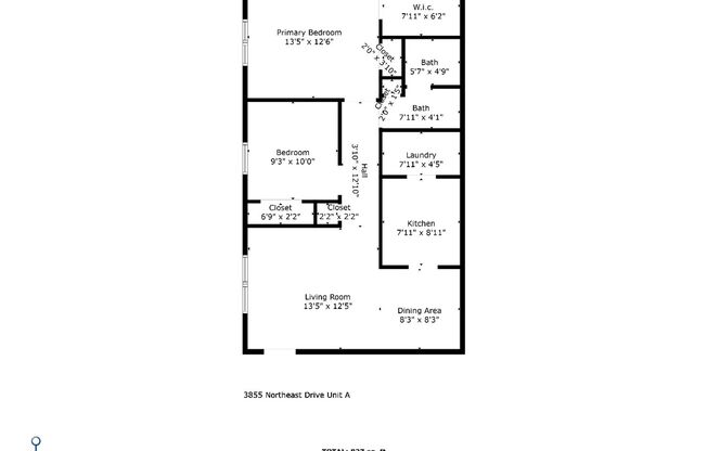 2 beds, 1 bath, 920 sqft, $915, Unit A