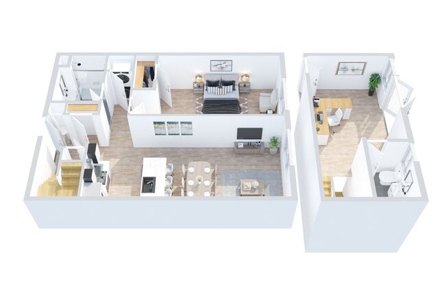 1 bed, 2 baths, 1,278 sqft, $2,475, Unit 412