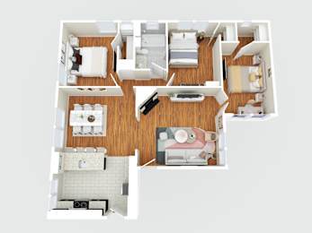 3 beds, 1 bath, 1,173 sqft, $1,690