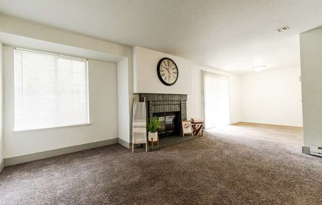 Lakewood Apartments - Crown Pointe Apartments - Living Room and Fireplace