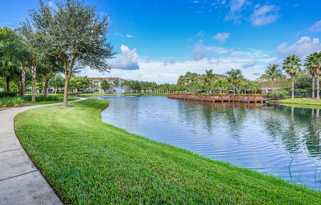 Lakeside walking path at Yacht Club, Florida