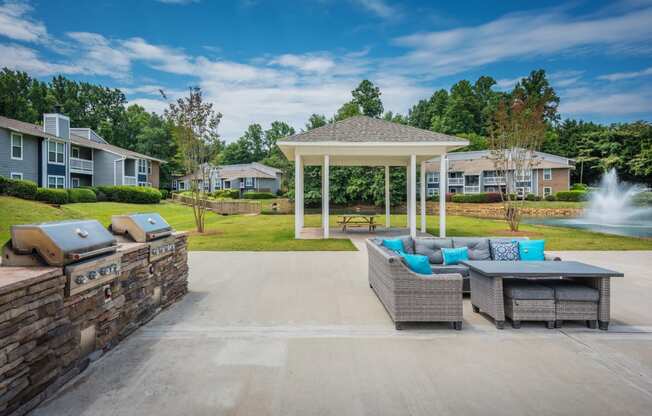 Outdoor Grill With Intimate Seating Area at Arbor Ridge, Greensboro