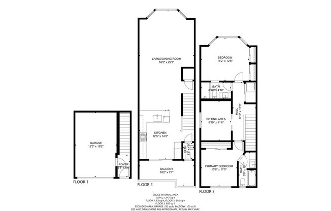 2 beds, 2.5 baths, 1,566 sqft, $3,250, Unit 204