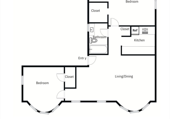 2 beds, 1 bath, 970 sqft, $4,075, Unit 63-6