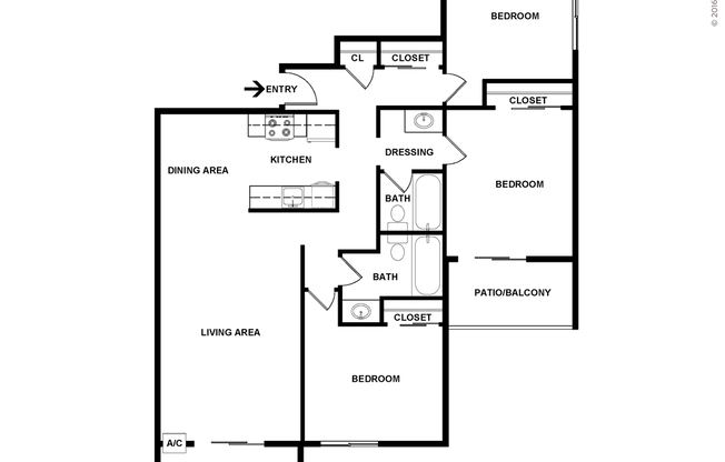 3 beds, 2 baths, 1,218 sqft, $2,502