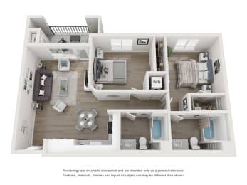 2 beds, 2 baths, 1,027 sqft, $2,829
