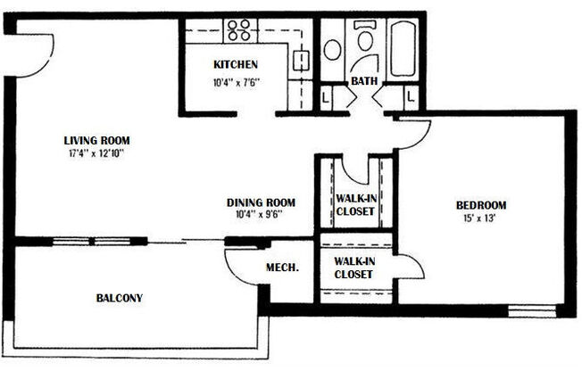 1 bed, 1 bath, 712 sqft, $1,604