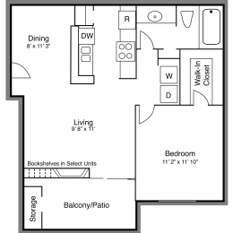 1 bed, 1 bath, 653 sqft, $908