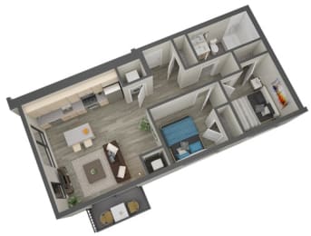 2 beds, 1 bath, 712 sqft, $1,700