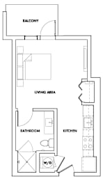 Studio, 1 bath, 505 sqft, $2,311