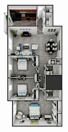 3 beds, 2 baths, 1,440 sqft, $1,491