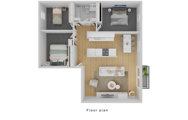 3 beds, 1 bath, 800 sqft, $1,595, Unit 52