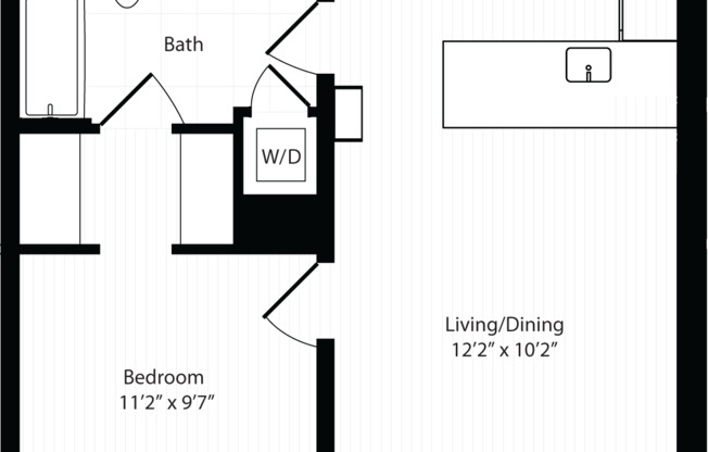 1 bed, 1 bath, 570 sqft, $3,255, Unit 223