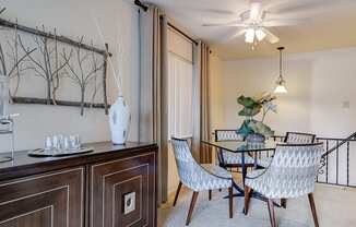 dining area at the villages at general grant apartments