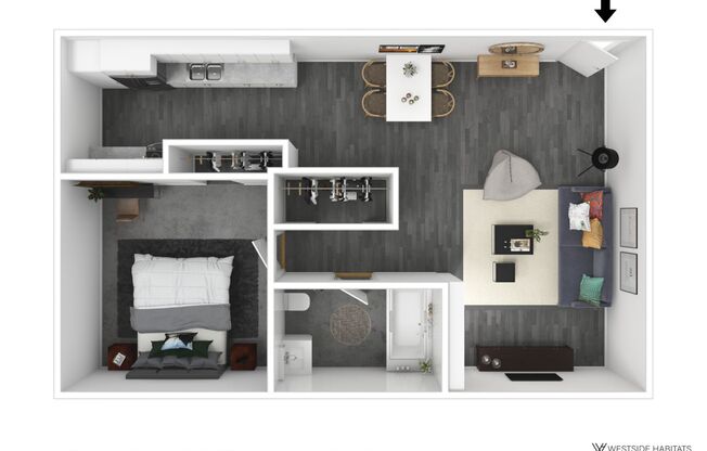 1 bed, 1 bath, 600 sqft, $1,898, Unit 24