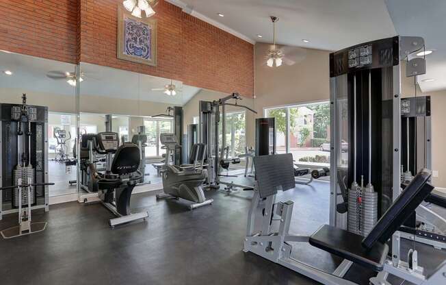 fitness center with weight training