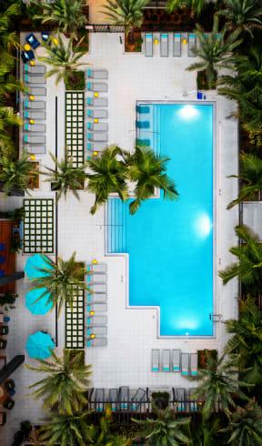 Aerial view of pool  | District at Rosemary