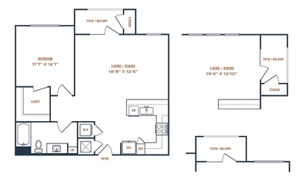 1 bed, 1 bath, 835 sqft, $1,809