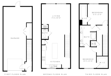 2 beds, 1.5 baths, 1,462 sqft, $2,069