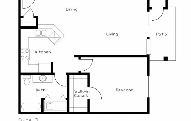 1 bed, 1 bath, 810 sqft, $1,370