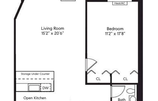 1 bed, 1 bath, 813 sqft, $4,500, Unit S1B
