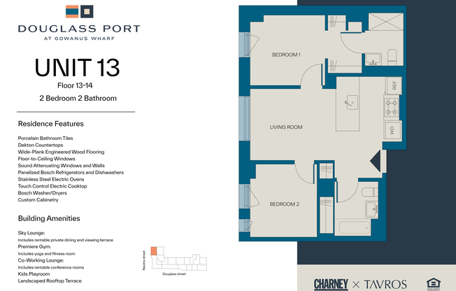 2 beds, 2 baths, $6,200, Unit 1313