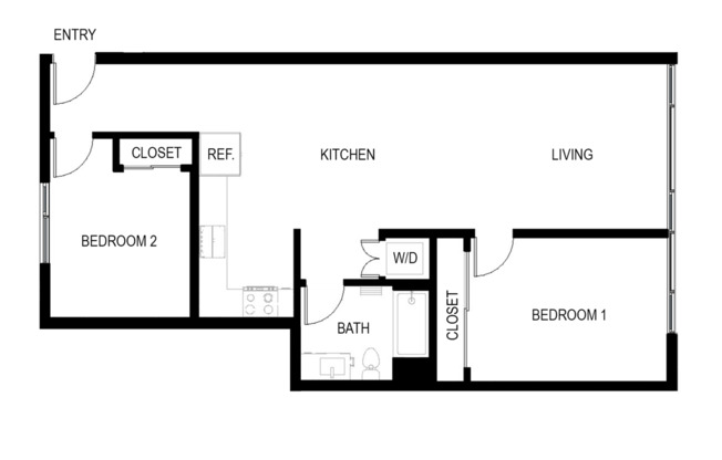 2 beds, 1 bath, 987 sqft, $3,495, Unit 201