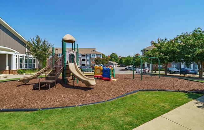 the preserve at ballantyne commons playground with slides and play equipment