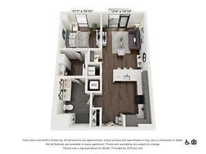 1 bed, 1 bath, 766 sqft, $2,500