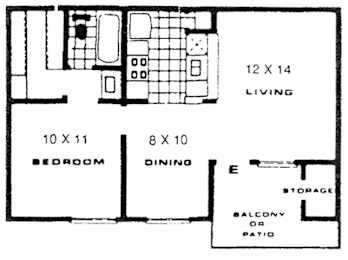 1 bed, 1 bath, 561 sqft, $950
