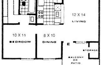 1 bed, 1 bath, 561 sqft, $950