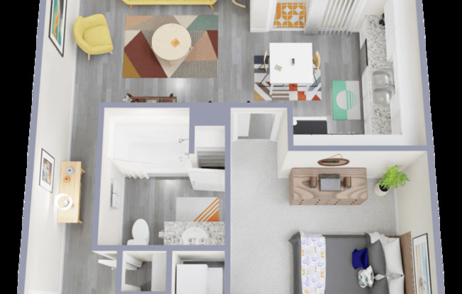 Studio, 1 bath, 606 sqft, $1,045