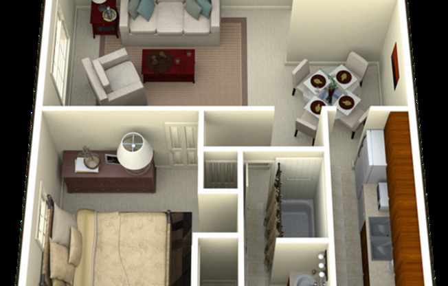 1 bed, 1 bath, 765 sqft, $1,615