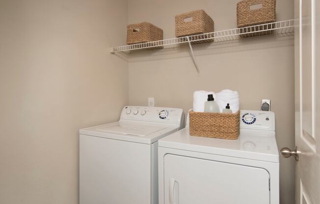 Upgraded washer and dryer in apartment near Rice University