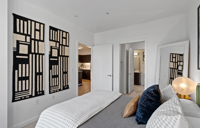 Bedroom at The Parker Apartments in Portland, OR 97209